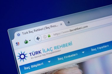 Ryazan, Rusya - 09 Eylül 2018: İlaç Rehberi Ana Web sitesi Pc, url - Ilacrehberi.com görüntüleme.