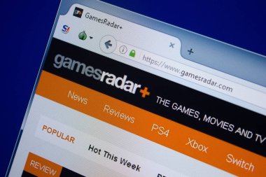 Ryazan, Rusya - 09 Eylül 2018: Oyunlar Radar ana web sitesi Pc, url - Gamesradar.com görüntüleme.