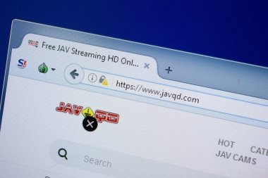 Ryazan, Rusya - 09 Eylül 2018: Javqd ana web sitesi Pc, url - Javqd.com görüntüleme.