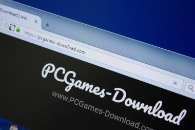 Ryazan, Rusya - 09 Eylül 2018: Web sitesi ana sayfasını, Pc oyun indir - Pc, url - Pcgames-Download.com görüntüleme.