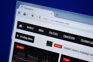 Ryazan, Rusya - 09 Eylül 2018: Newsxprss ana web sitesi Pc, url - Newsxprss.com görüntüleme.