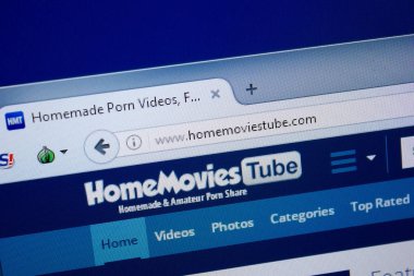 Ryazan, Rusya - 09 Eylül 2018: Ana sayfa, ana sayfa Filmler tüp Web sitesi Pc, url - Homemoviestube.com görüntüleme.