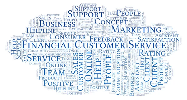 Financial Customer Service Word Cloud Made Text Only — Stock Photo, Image