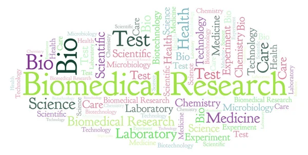 Biomedical Research Word Cloud Wordcloud Made Text Only — Stock Photo, Image