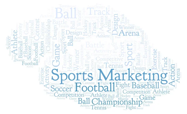 Sports Marketing Nuvem Palavras Feito Apenas Com Texto — Fotografia de Stock