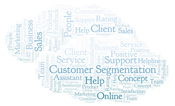 Customer Segmentation word cloud. Made with text only.