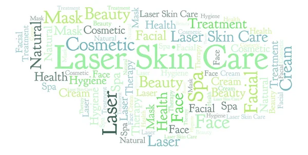Nuage Mots Laser Skin Care Wordcloud Fait Avec Texte Seulement — Photo