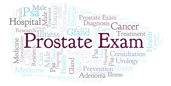 Prostate Exam Word Cloud Wordcloud Fait Avec Texte Seulement — Photo