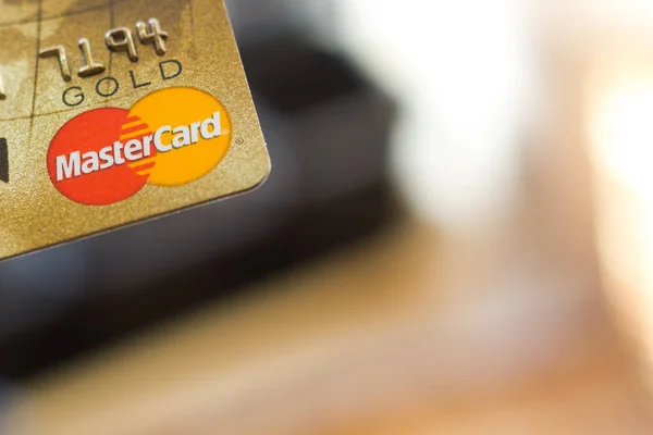 Ryazan Russie Février 2018 Mastercard Gold Prêt Payer — Photo