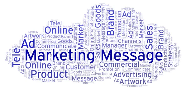 Word Cloud Text Marketing Message Wordcloud Made Text Only — Stock Photo, Image