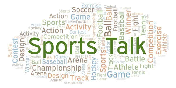 Sports Talk Word Cloud Fait Avec Texte Seulement — Photo