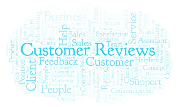 Customer Reviews Word Cloud Made Text Only — Stock Photo, Image