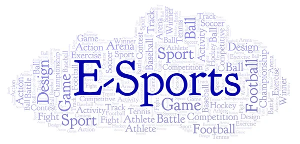 Sports Word Cloud Gemaakt Met Alleen Tekst — Stockfoto