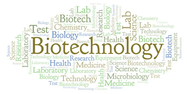 Bioteknik Word Cloud Wordcloud Gjorda Med Endast Text — Stockfoto