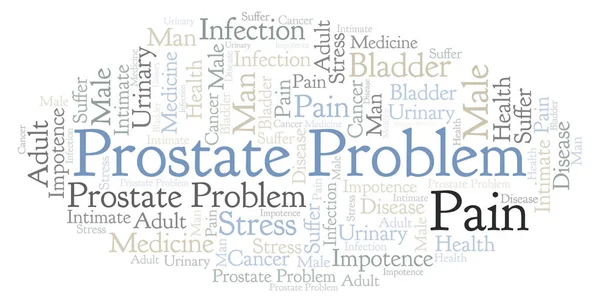 Prostata Problem Word Cloud Wordcloud Gjorda Med Endast Text — Stockfoto