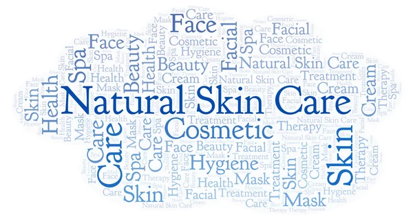 Natural Skin Care Nuage Mots Wordcloud Fait Avec Texte Seulement — Photo