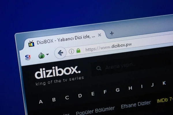 Ryazan Rusya Eylül 2018 Dizibox Ana Web Sitesi Url Dizibox — Stok fotoğraf