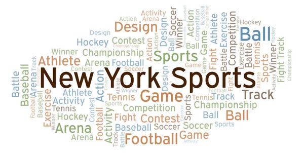 New York Sports word cloud. Made with text only.