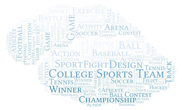 College Sports Team word cloud. Made with text only.