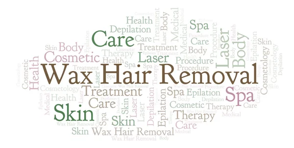 Wax Hair Removal word cloud. Wordcloud made with text only.