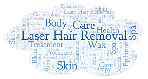 Laser Hair Removal Mot Nuage Wordcloud Fait Avec Texte Seulement — Photo