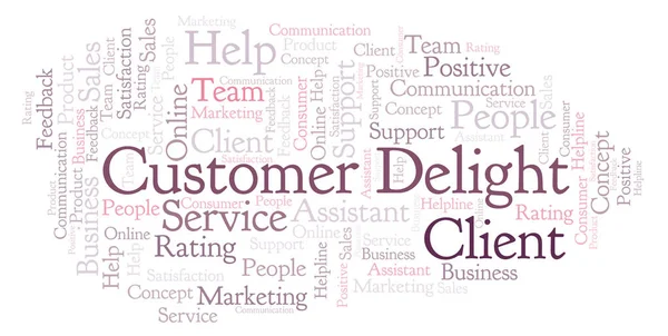 Customer Delight Word Cloud Made Text Only — Stock Photo, Image