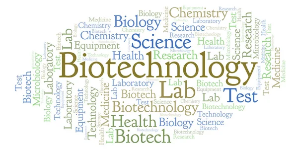 Bioteknik Word Cloud Wordcloud Gjorda Med Endast Text — Stockfoto