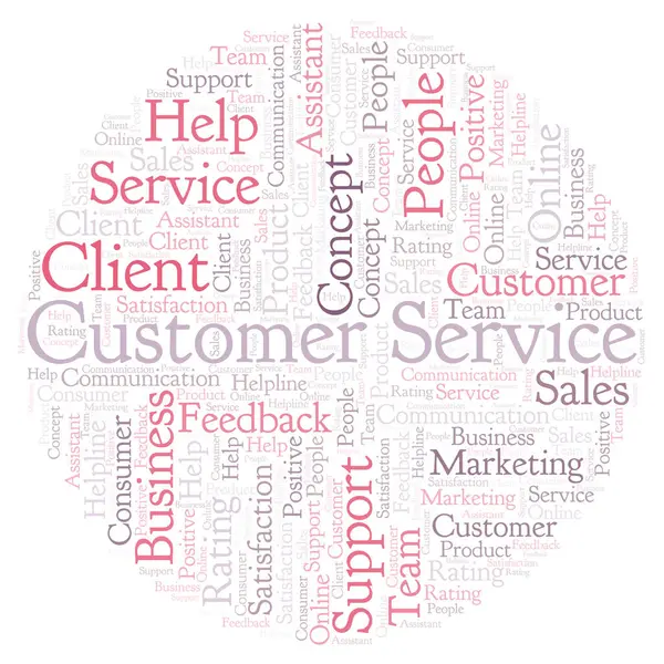 Customer Service Word Cloud Gemaakt Met Alleen Tekst — Stockfoto