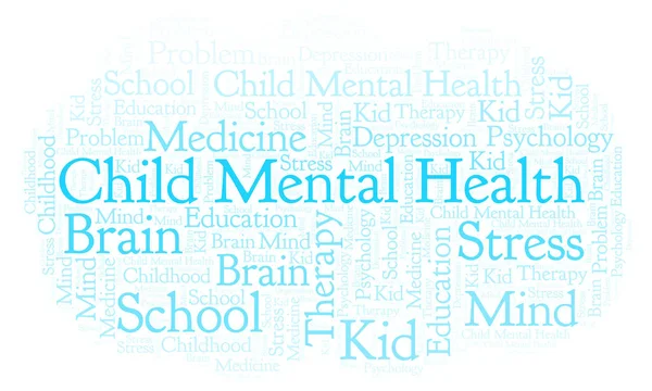 Child Mental Health Word Cloud Wordcloud Made Text Only — Stock Photo, Image