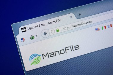 Ryazan, Rusya - 09 Eylül 2018: Mano dosya ana web sitesi Pc, url - Manofile.com görüntüleme.