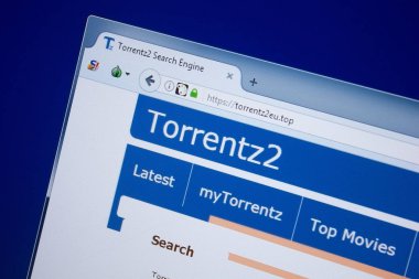 Ryazan, Rusya - 09 Eylül 2018: Torrentsz2eu ana web sitesi Pc, url - Torrentsz2eu.top görüntüleme.