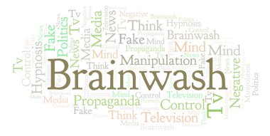 Kelime bulutu beyin yıkamak. Yalnızca metin ile yapılan Wordcloud.