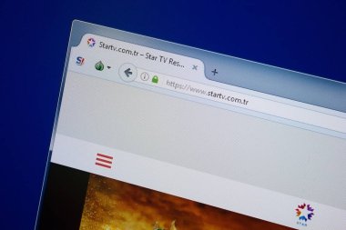 Ryazan, Rusya - 09 Eylül 2018: Unut ana web sitesi Pc, url - Starv.com.tr görüntüleme.