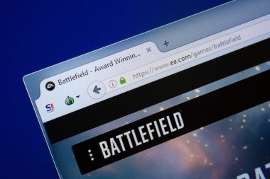 Ryazan, Rusya - 09 Eylül 2018: Ea ana web sitesi Pc, url - Ea.com görüntüleme.