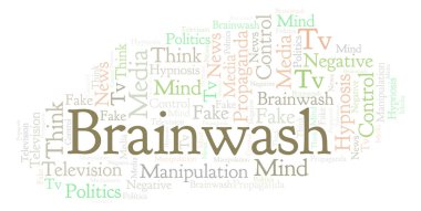 Kelime bulutu beyin yıkamak. Yalnızca metin ile yapılan Wordcloud.