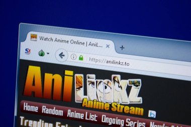Ryazan, Rusya - 09 Eylül 2018: Ani Linkz ana web sitesi Pc, url - Anilinkz.to görüntüleme.