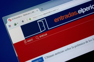 Ryazan, Rusya - 09 Eylül 2018: Elperiodico ana web sitesi Pc, url - Elperiodico.com görüntüleme.