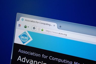 Ryazan, Rusya - 09 Eylül 2018: Acm ana web sitesi Pc, url - Acm.org görüntüleme.