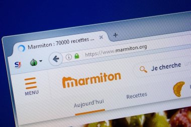 Ryazan, Rusya - 09 Eylül 2018: Marmiton ana web sitesi Pc, url - Marmiton.org görüntüleme.