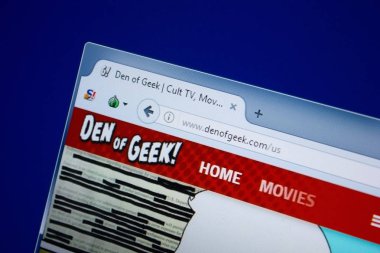 Ryazan, Rusya - 09 Eylül 2018: Ana, Den, Geek Web sitesi Pc, url - Denofgeek.com görüntüleme.