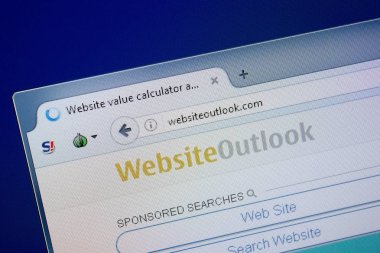 Ryazan, Rusya - 09 Eylül 2018: Web sitesi ana sayfasını Outlook Web sitesi Pc, url - Websiteoutlook.com görüntüleme.