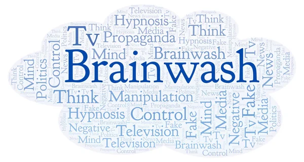 Brainwash Word Cloud Wordcloud Made Text Only — Stock Photo, Image