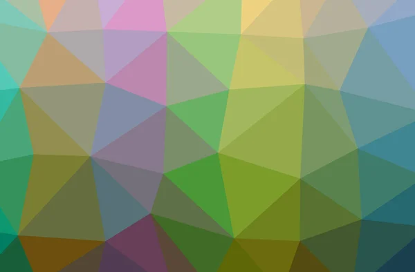 Ілюстрація Зеленого Абстрактного Багатокутного Красивого Різнокольорового Фону — стокове фото