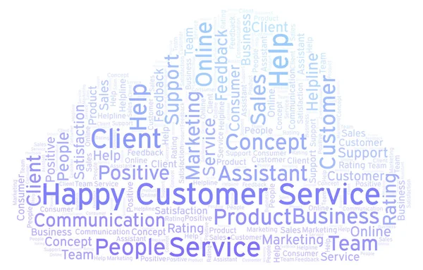 Zufriedene Kunden Service Word Cloud Nur Mit Text Gemacht — Stockfoto