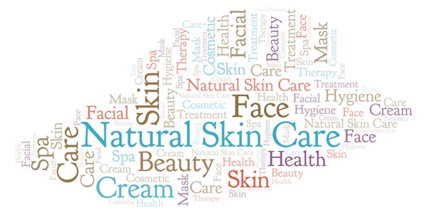 Natural Skin Care Nuage Mots Wordcloud Fait Avec Texte Seulement — Photo