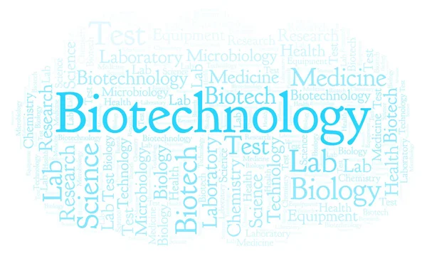 Bioteknik Word Cloud Wordcloud Gjorda Med Endast Text — Stockfoto