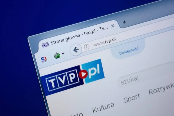 Ryazan Rusya Eylül 2018 Tvp Ana Web Sitesi Url Tvp — Stok fotoğraf