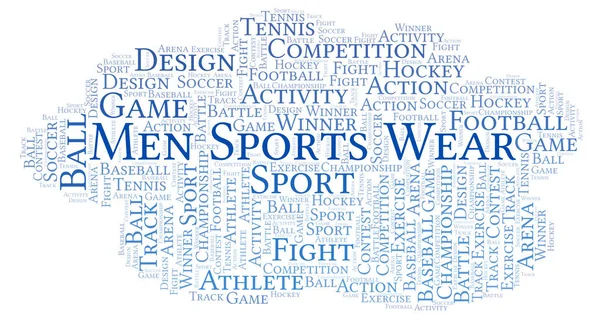 Men Sports Wear Word Cloud Dibuat Dengan Teks Saja — Stok Foto