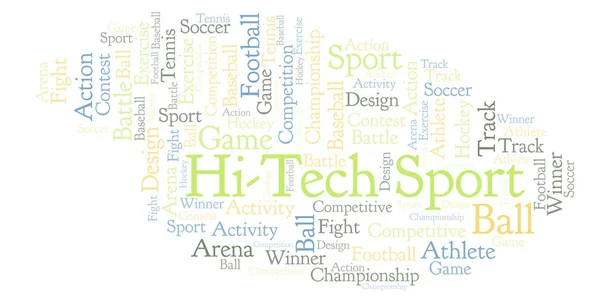 Hi-Tech Sport word cloud. Made with text only.