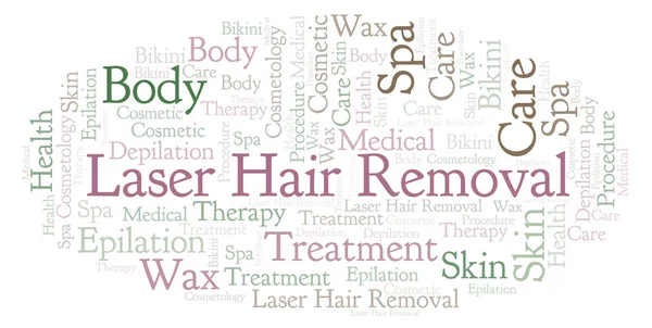 Laser Hair Removal Mot Nuage Wordcloud Fait Avec Texte Seulement — Photo